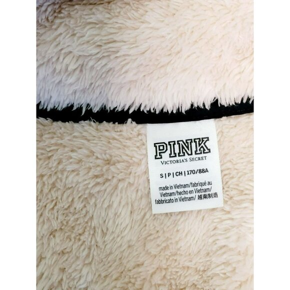 Womens - PINK - Pullover - Jacket: Half Zip - Small Ivory   Fleece - Picture 7 of 7